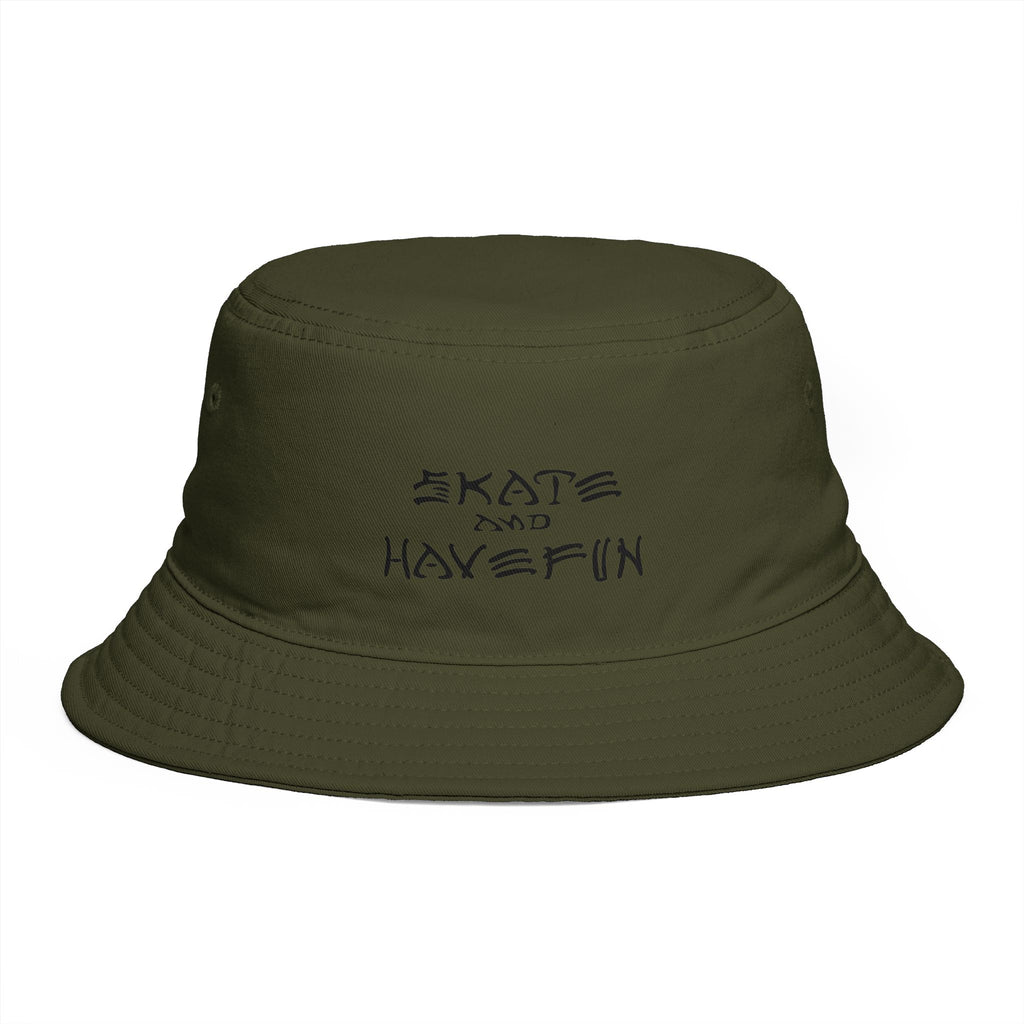 Skate and Have Fun Bucket Hat — Retro Street Skateboarder Cap