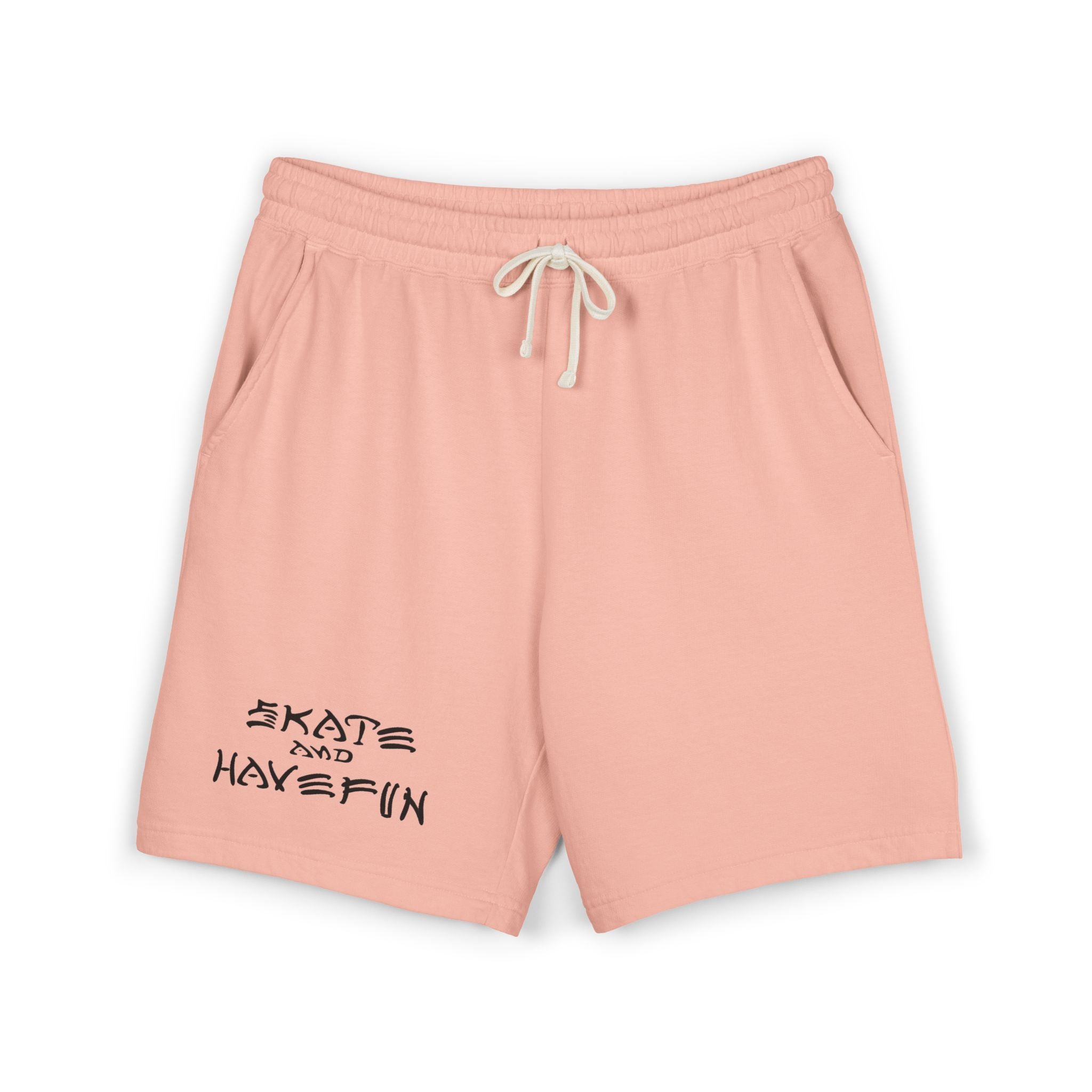 Skate and Have Fun Fleece Sweat Shorts — Garment-Dyed Lightweight Lounge Shorts