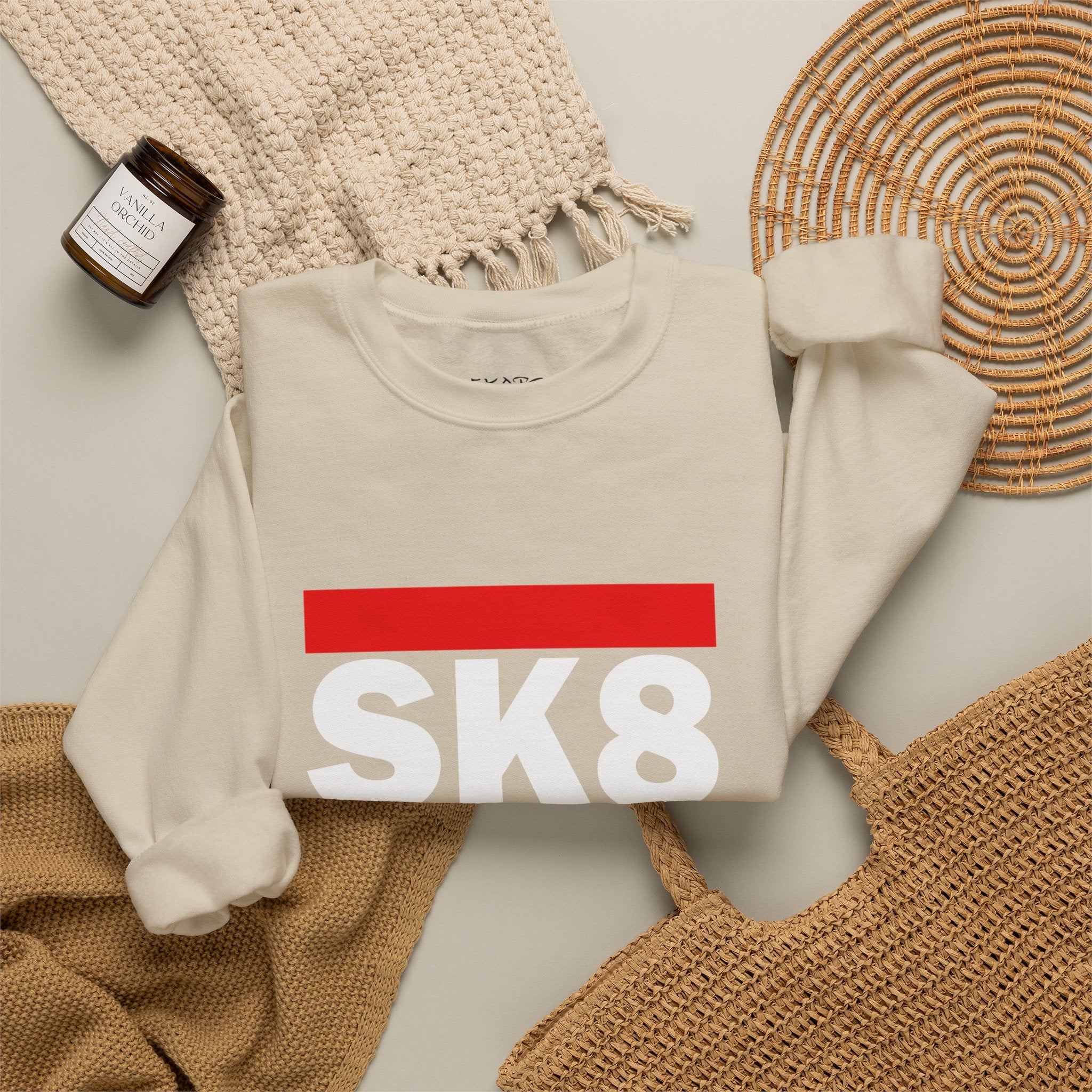 SK8 FUN Crewneck Sweatshirt — Skateboard Graphic Pullover
