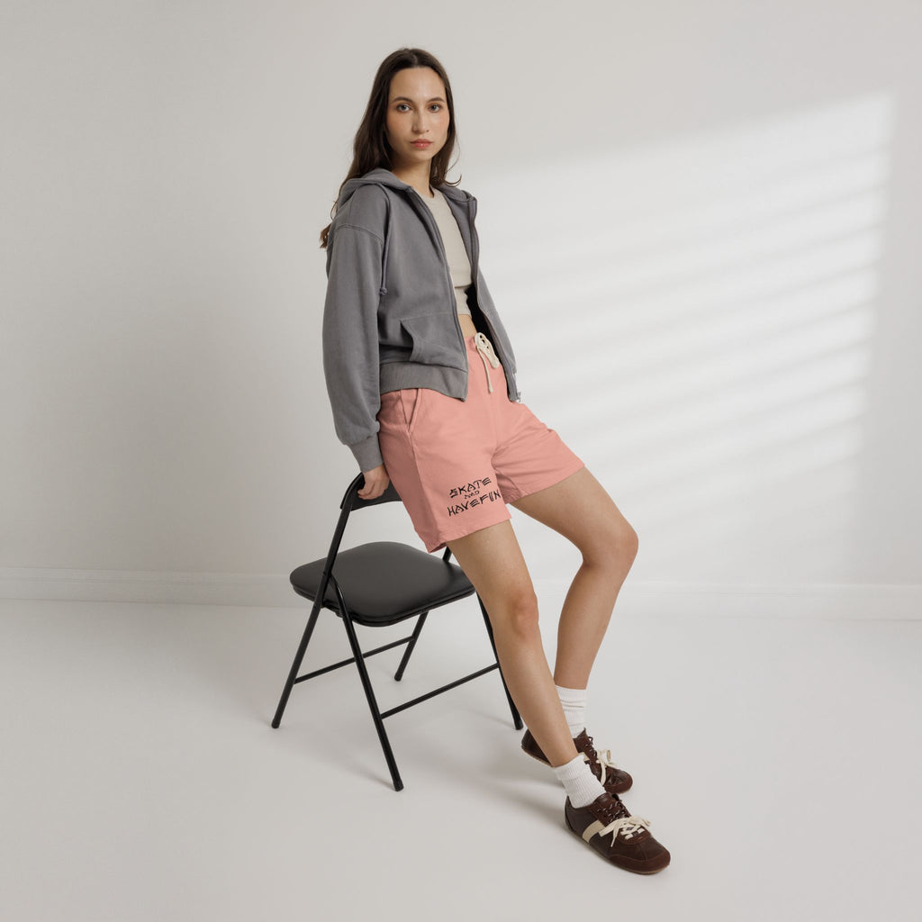 Skate and Have Fun Fleece Sweat Shorts — Garment-Dyed Lightweight Lounge Shorts