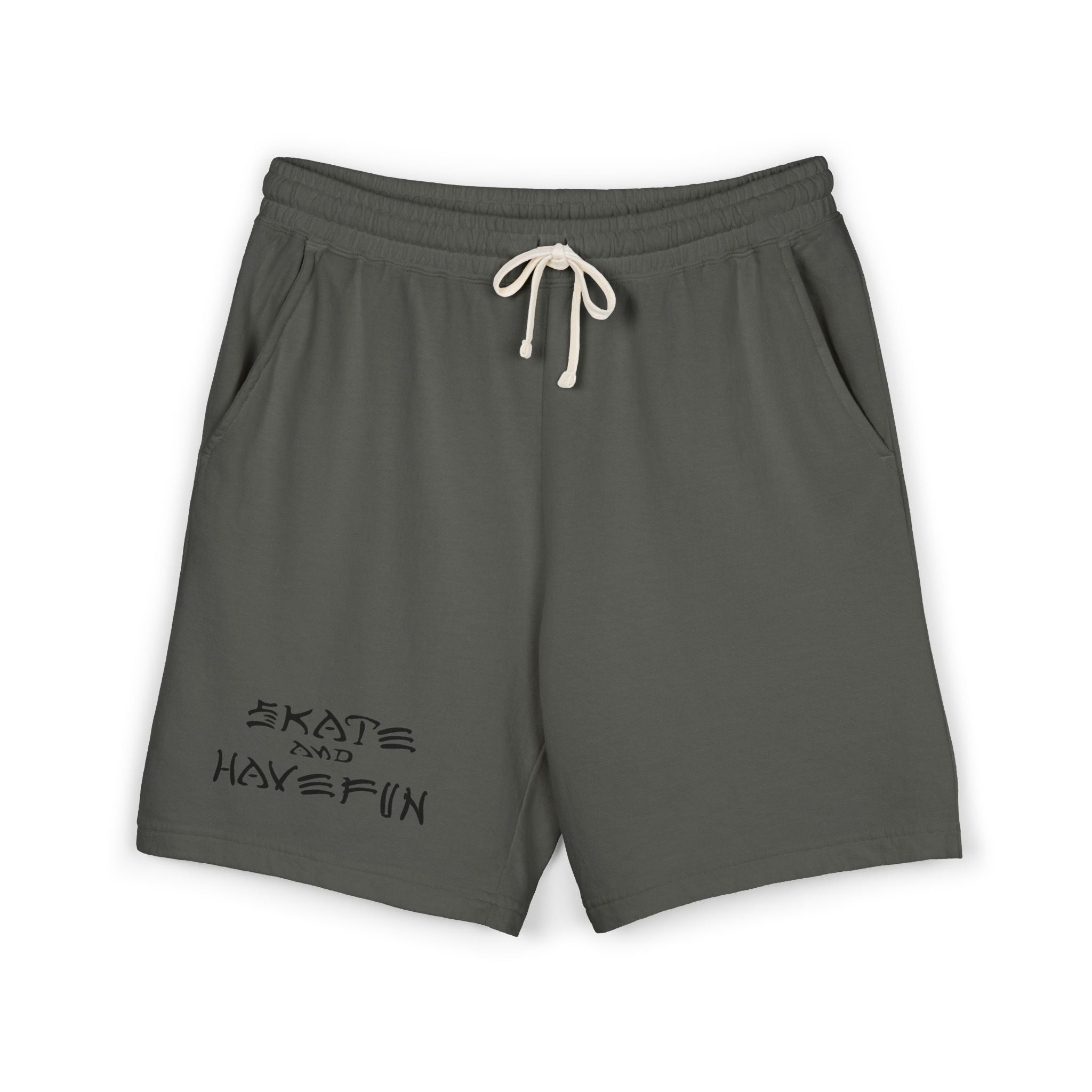 Skate and Have Fun Fleece Sweat Shorts — Garment-Dyed Lightweight Lounge Shorts