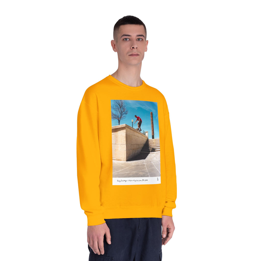 Skateboarding Photo Crewneck Sweatshirt — Urban Skateboarder Graphic