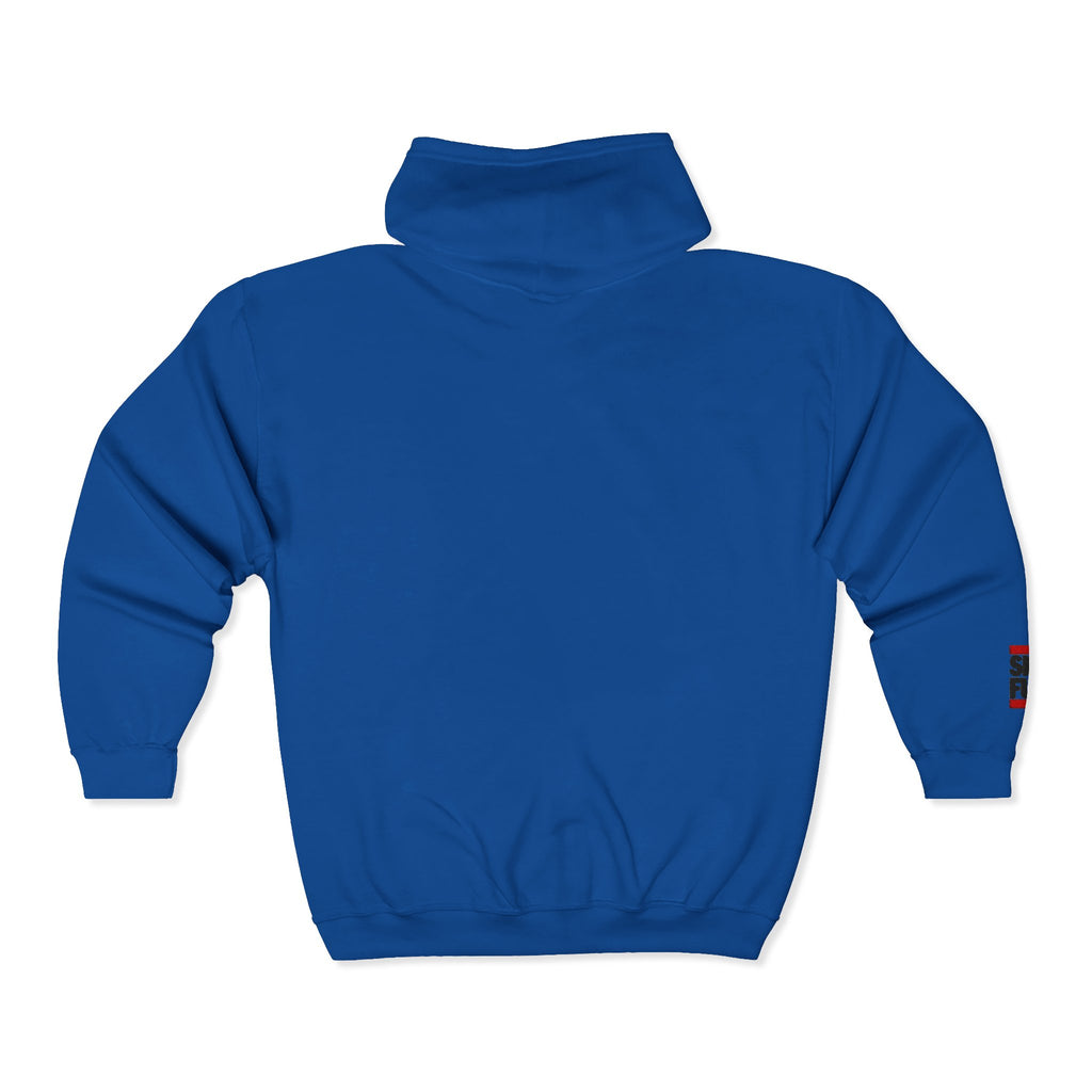 Skate Napkin Zip Hoodie — Minimal Skateboard Graphic Full-Zip Sweatshirt