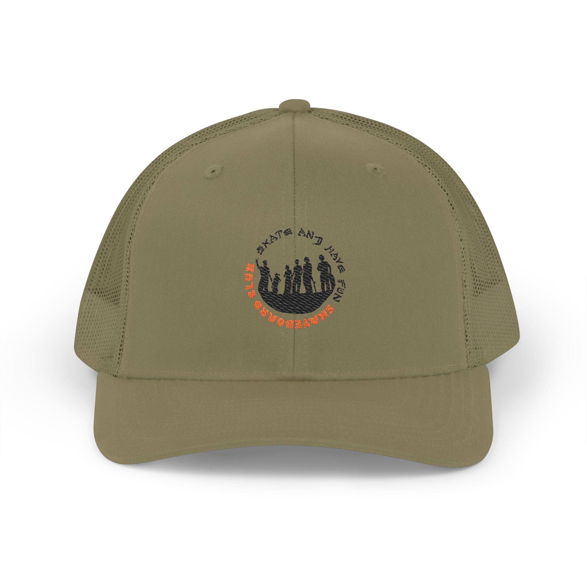 Trucker Cap — Happy Fall Y'all Pumpkin Patch Silhouette Snapback