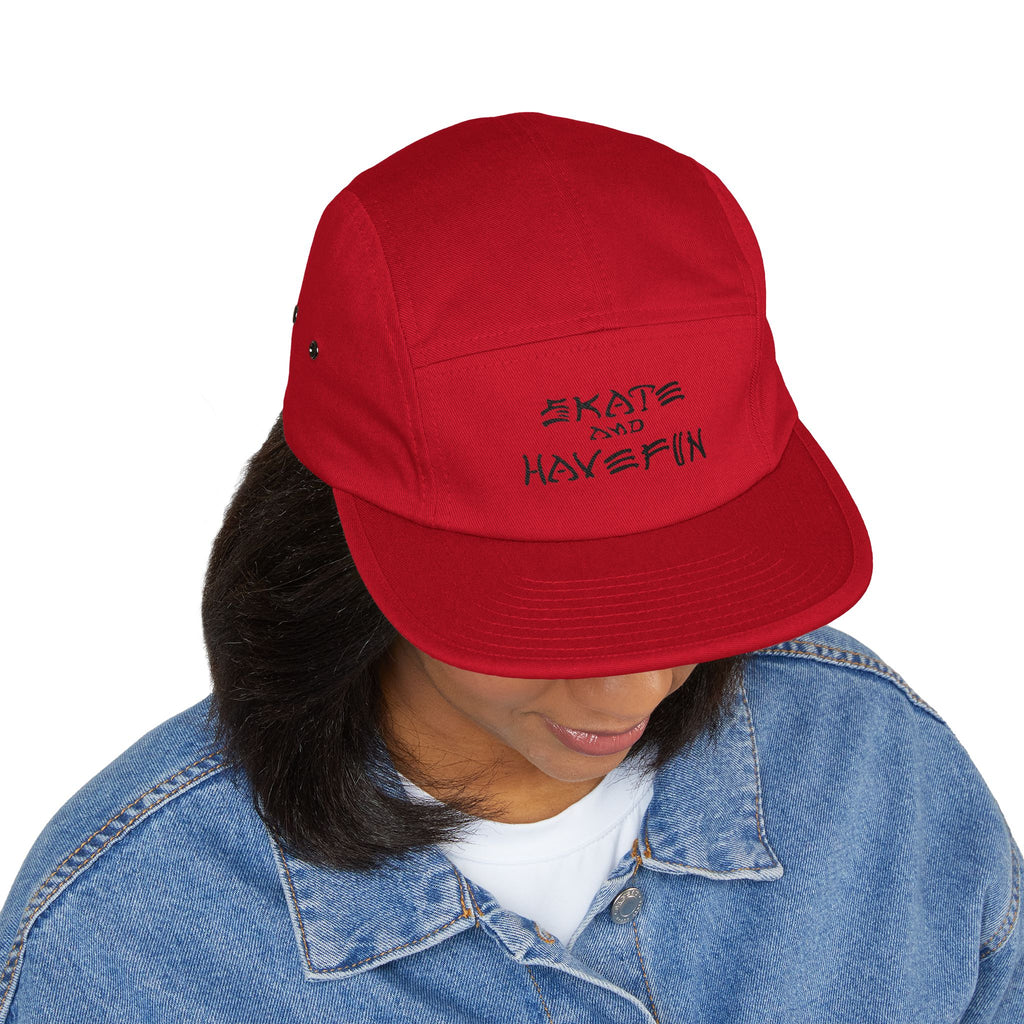 Skate and Have Fun Embroidered 5-Panel Cap