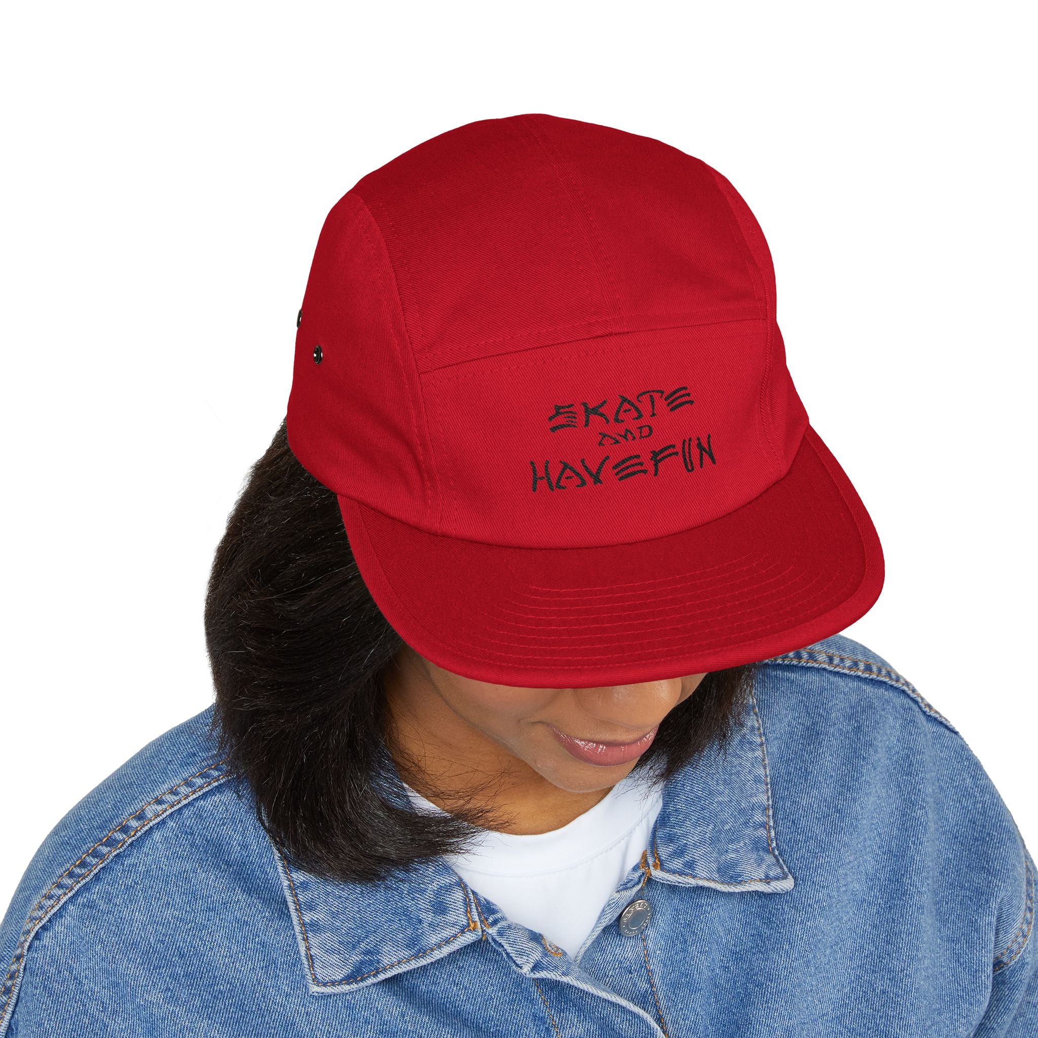 Skate and Have Fun Embroidered 5-Panel Cap
