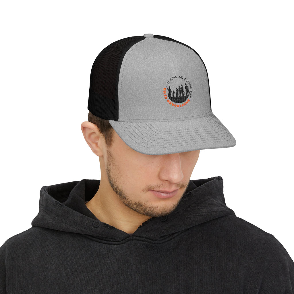 Trucker Cap — Happy Fall Y'all Pumpkin Patch Silhouette Snapback