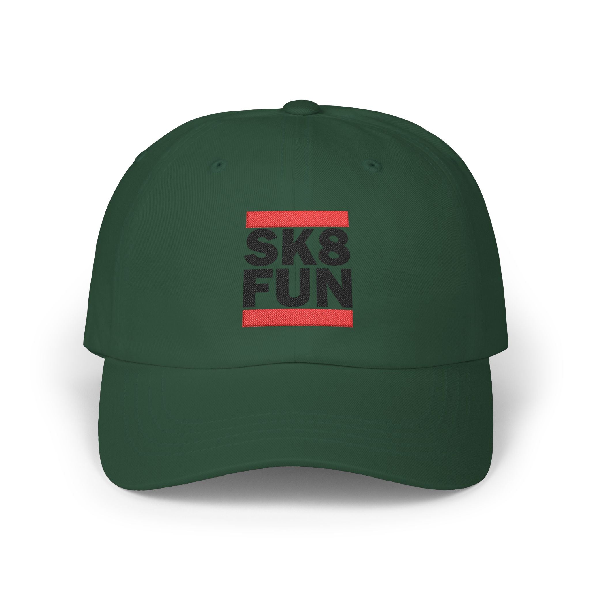 Dad Cap — SK8 FUN Skateboard Hat (Retro Block Logo)