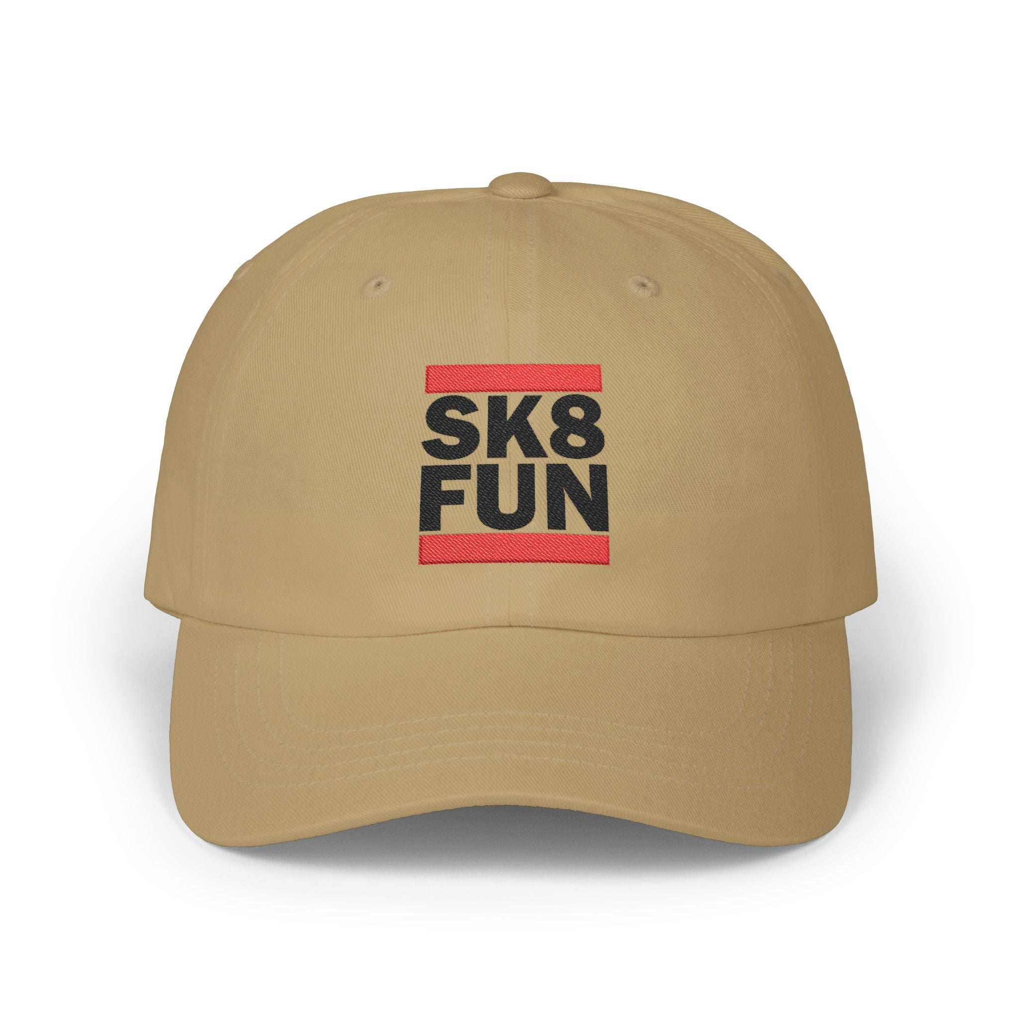 Dad Cap — SK8 FUN Skateboard Hat (Retro Block Logo)