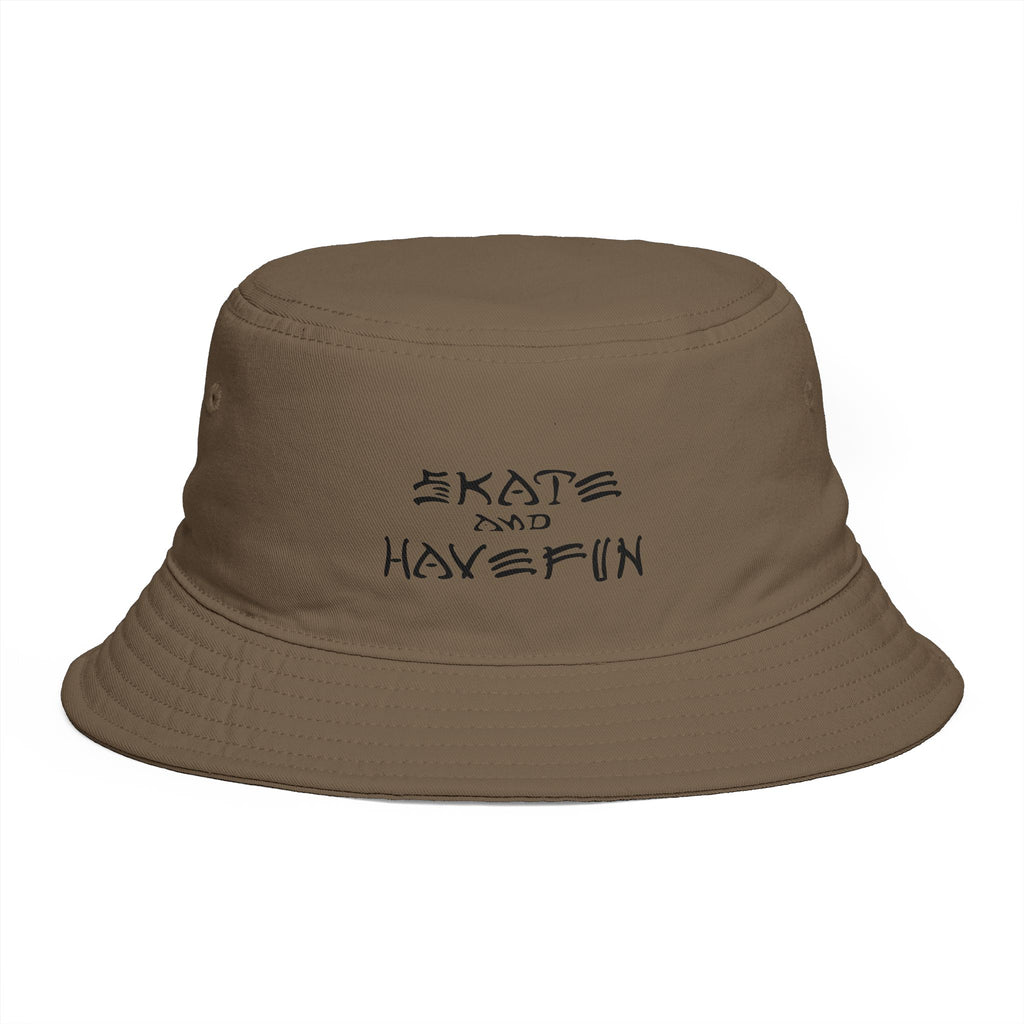 Skate and Have Fun Bucket Hat — Retro Street Skateboarder Cap
