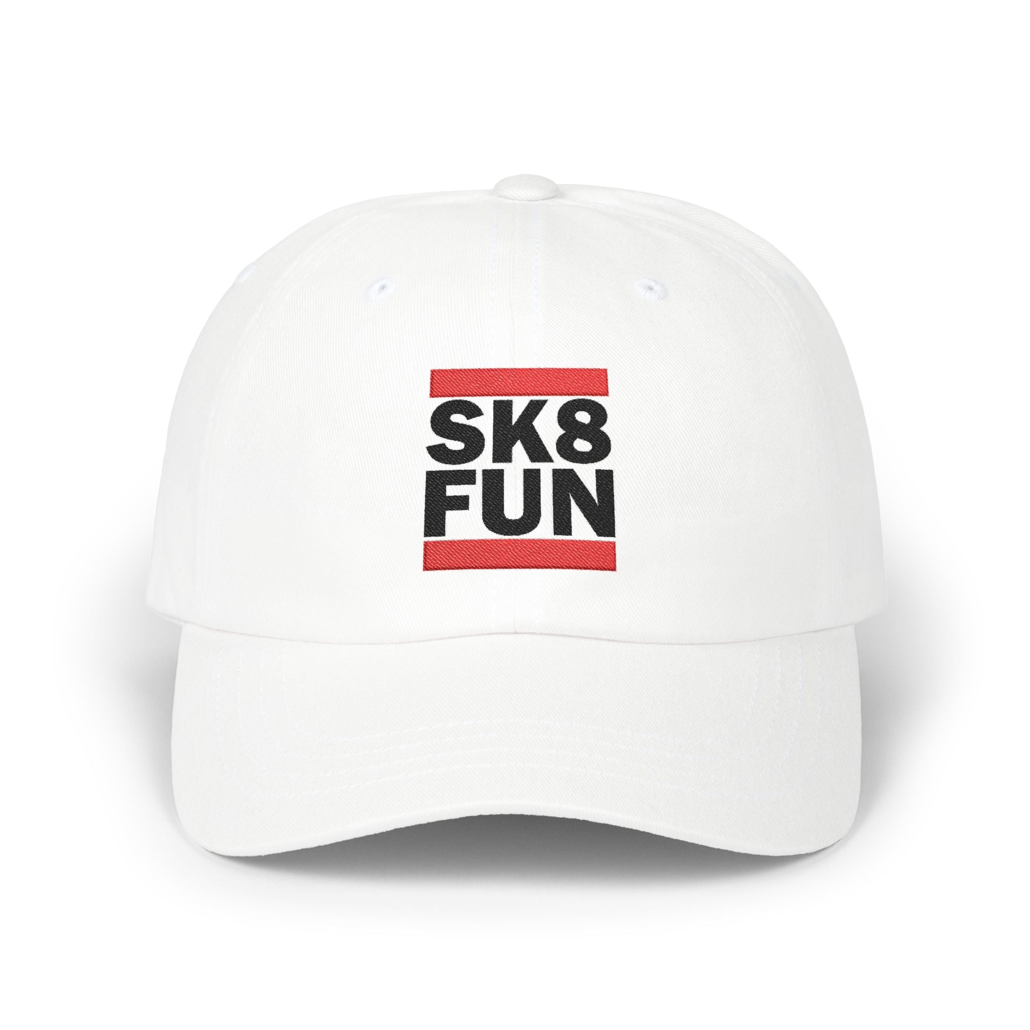 Dad Cap — SK8 FUN Skateboard Hat (Retro Block Logo)