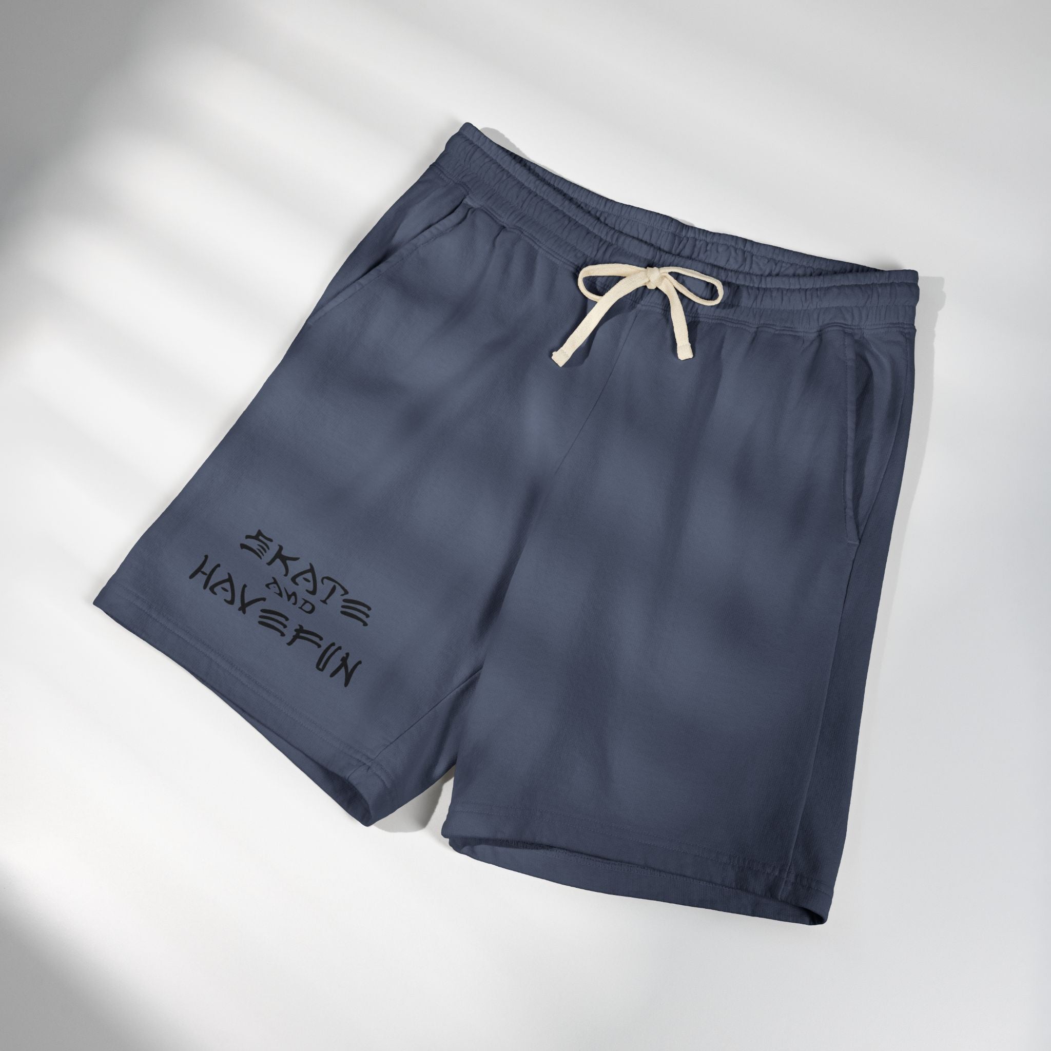 Skate and Have Fun Fleece Sweat Shorts — Garment-Dyed Lightweight Lounge Shorts