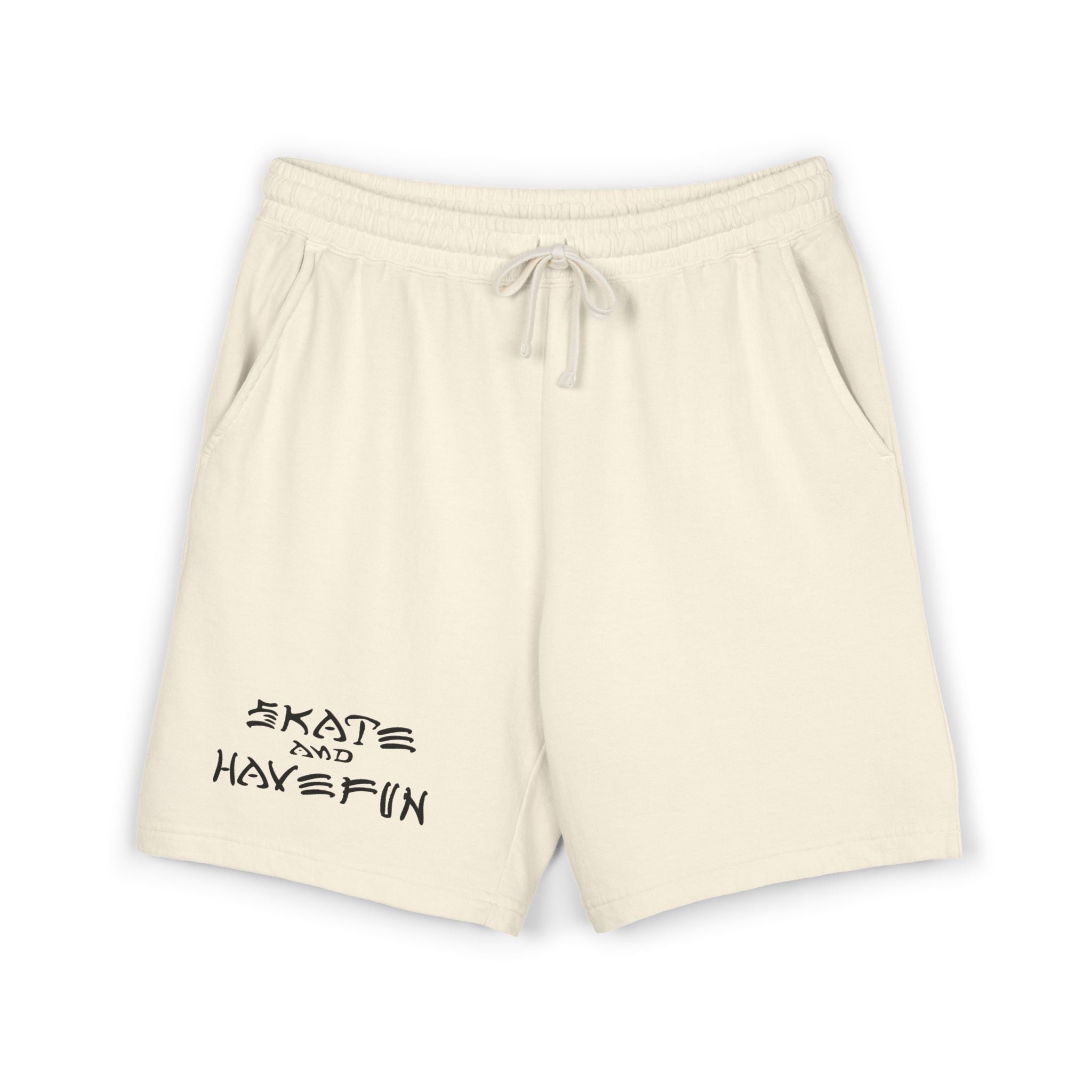 Skate and Have Fun Fleece Sweat Shorts — Garment-Dyed Lightweight Lounge Shorts