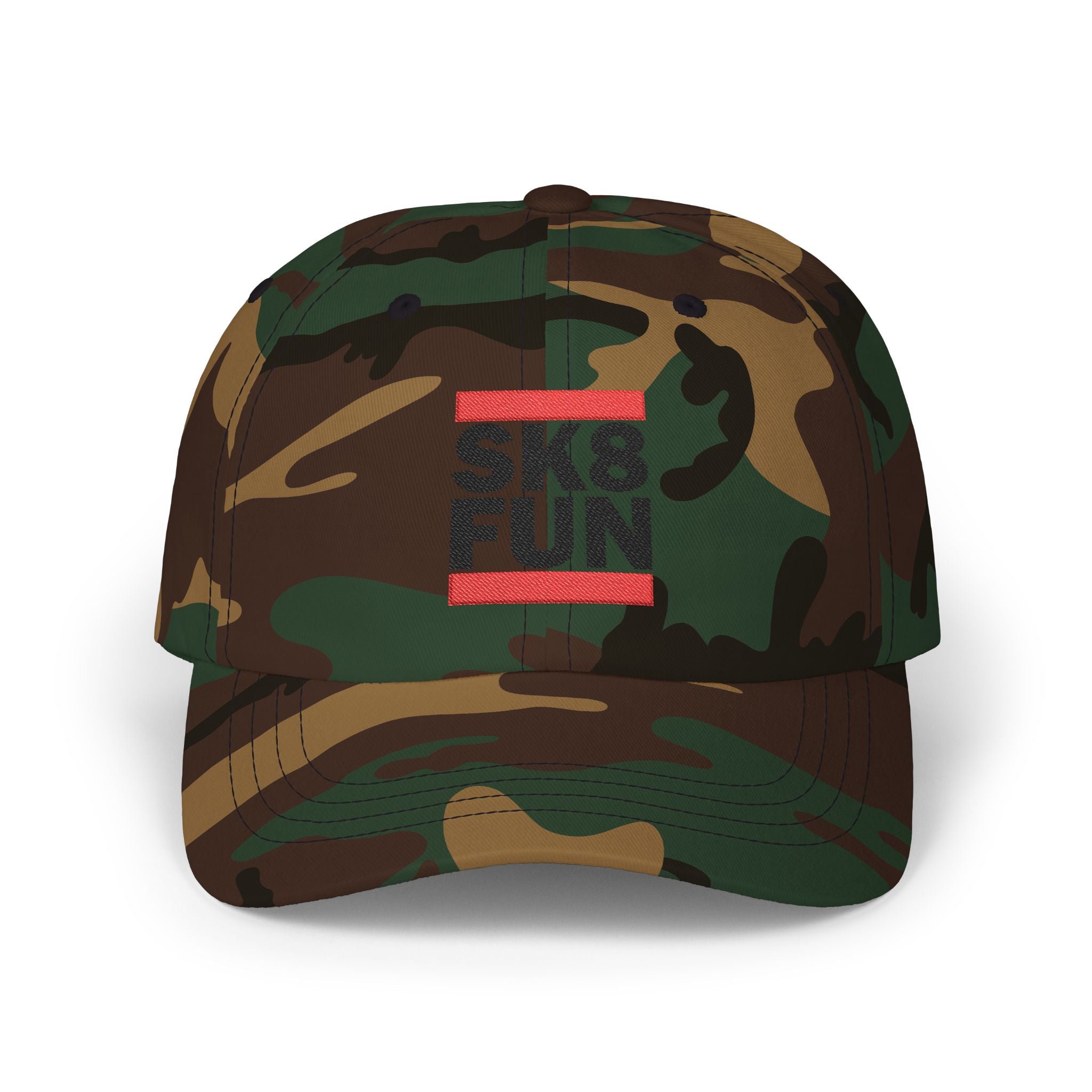 Dad Cap — SK8 FUN Skateboard Hat (Retro Block Logo)