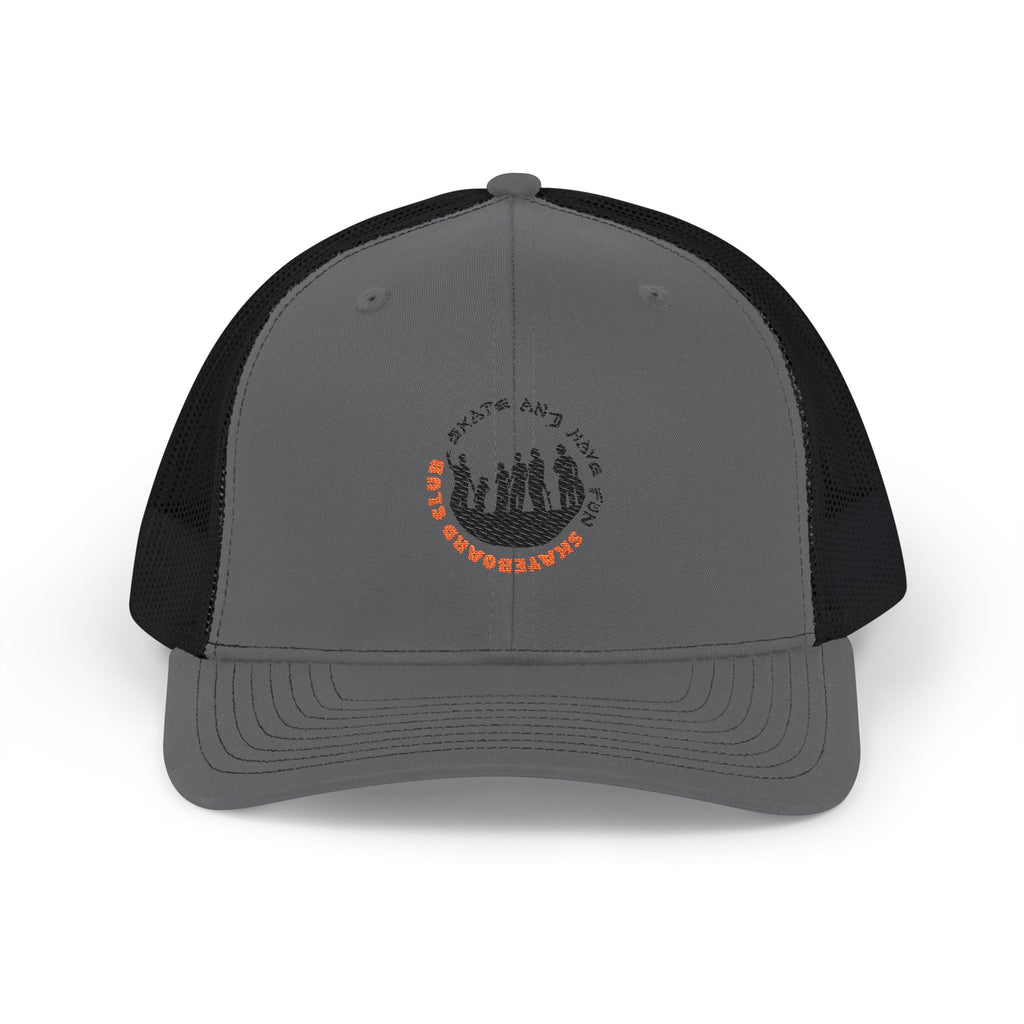 Trucker Cap — Happy Fall Y'all Pumpkin Patch Silhouette Snapback
