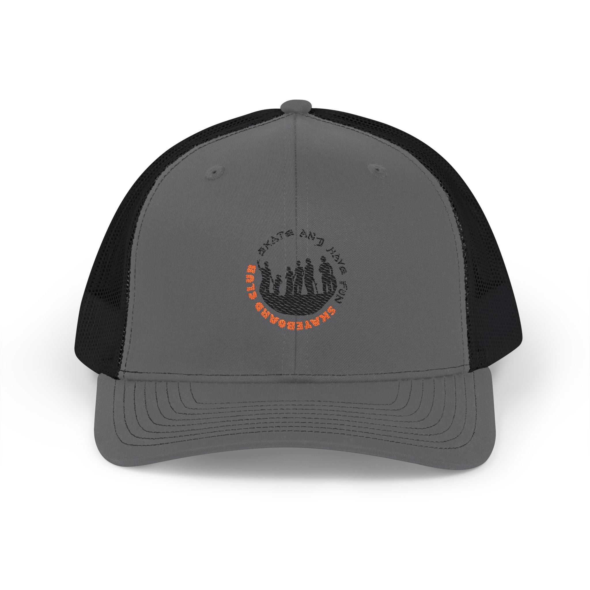 Trucker Cap — Happy Fall Y'all Pumpkin Patch Silhouette Snapback