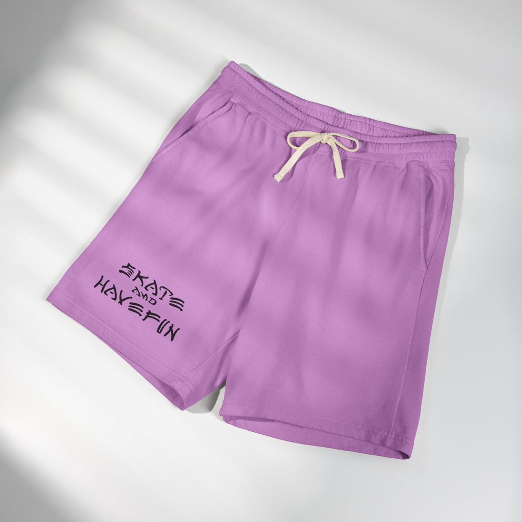 Skate and Have Fun Fleece Sweat Shorts — Garment-Dyed Lightweight Lounge Shorts
