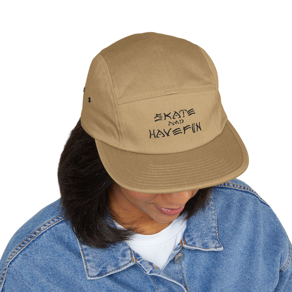 Skate and Have Fun Embroidered 5-Panel Cap