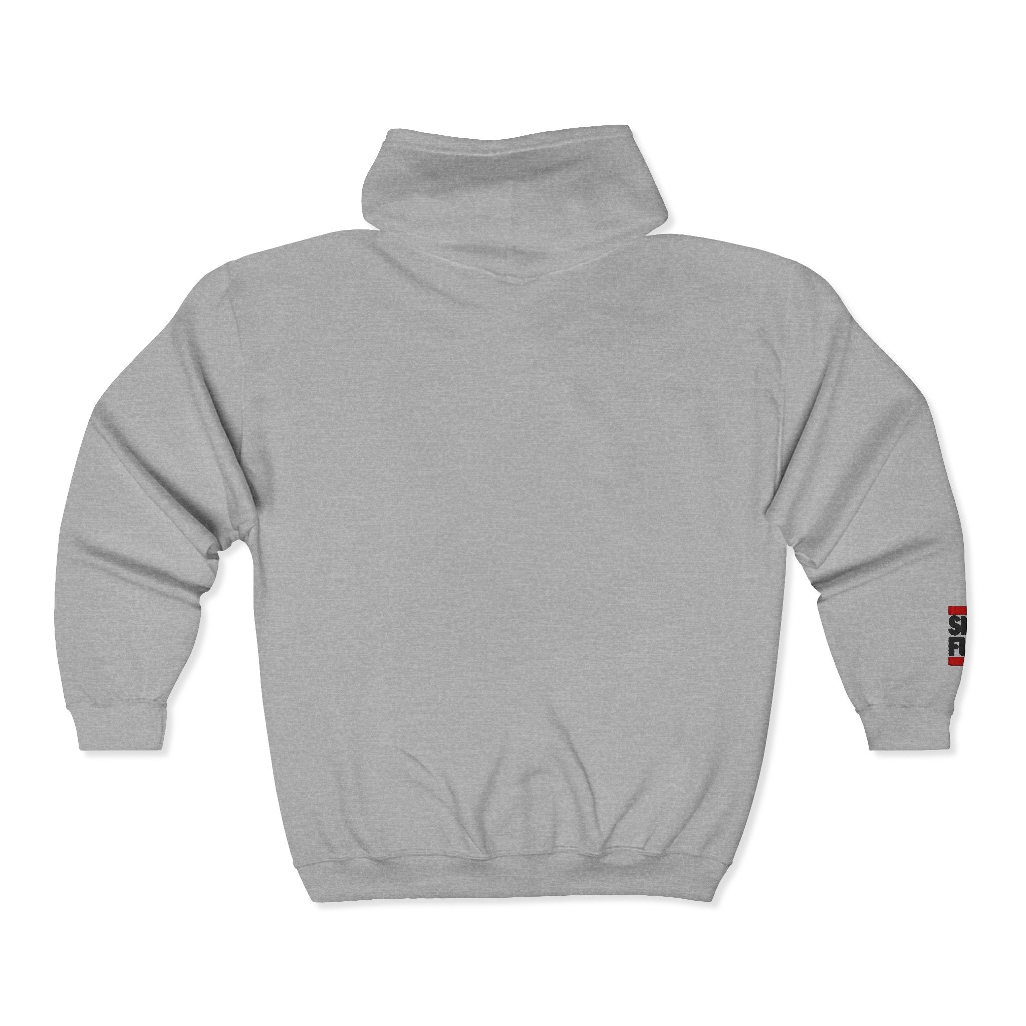 Skate Napkin Zip Hoodie — Minimal Skateboard Graphic Full-Zip Sweatshirt