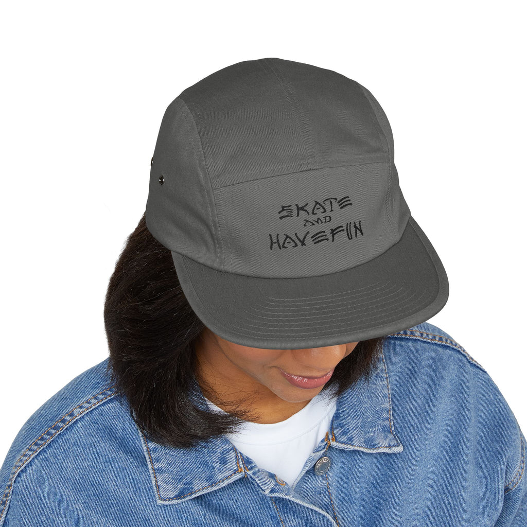 Skate and Have Fun Embroidered 5-Panel Cap