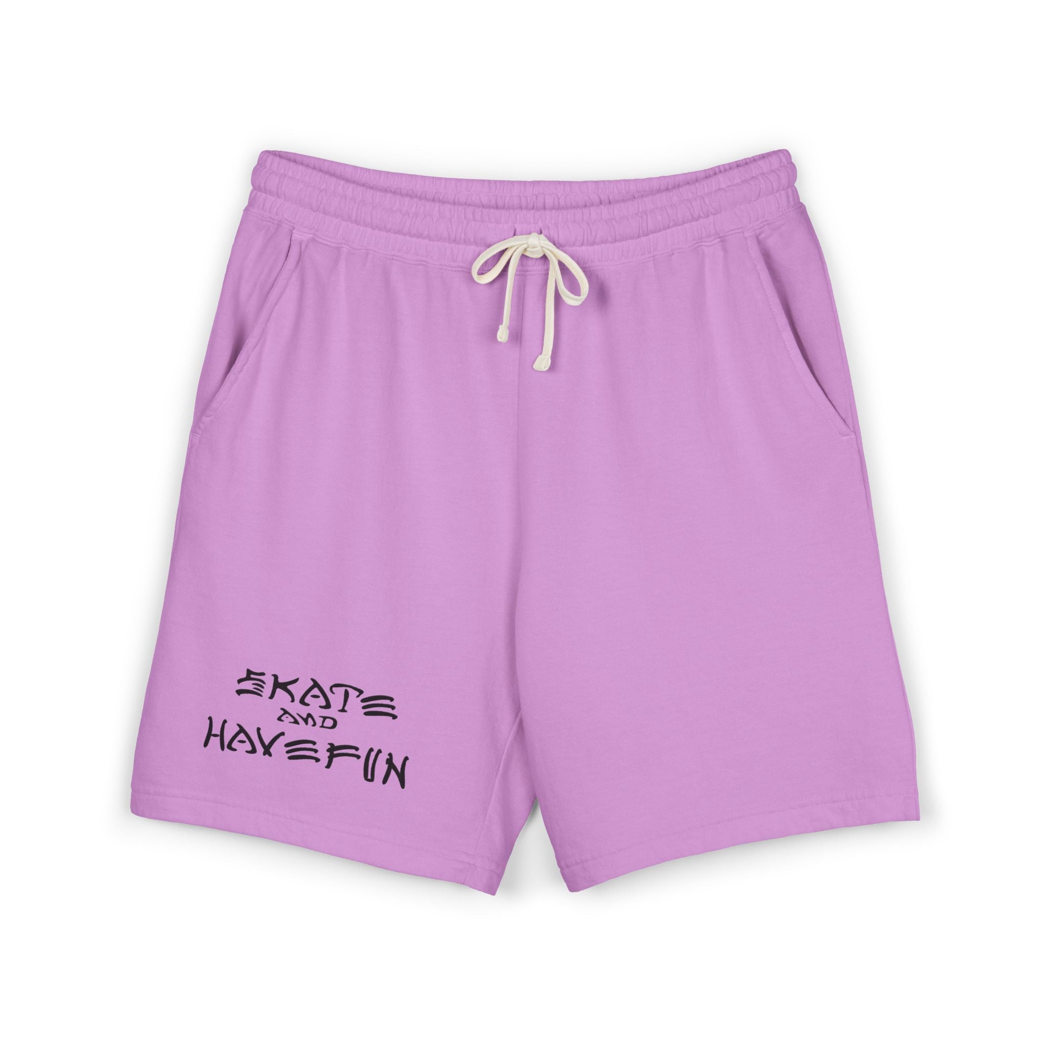 Skate and Have Fun Fleece Sweat Shorts — Garment-Dyed Lightweight Lounge Shorts