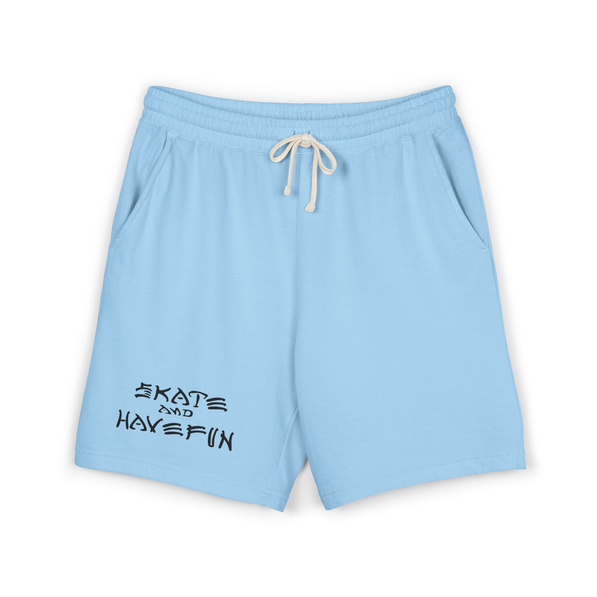 Skate and Have Fun Fleece Sweat Shorts — Garment-Dyed Lightweight Lounge Shorts