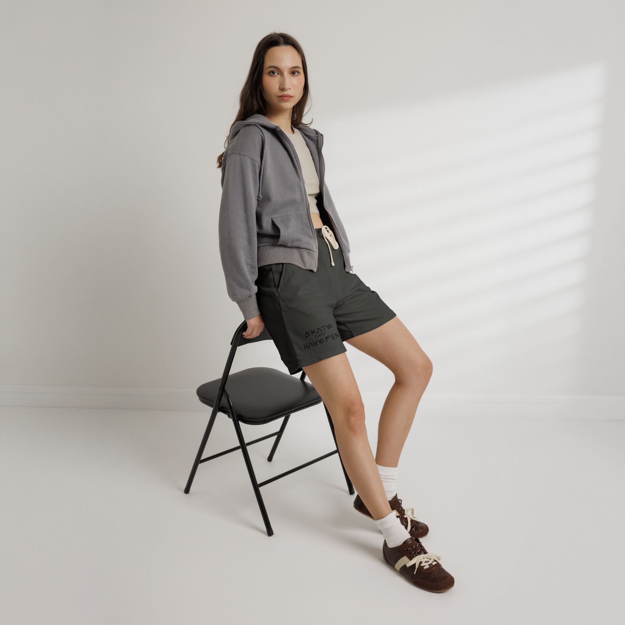Skate and Have Fun Fleece Sweat Shorts — Garment-Dyed Lightweight Lounge Shorts