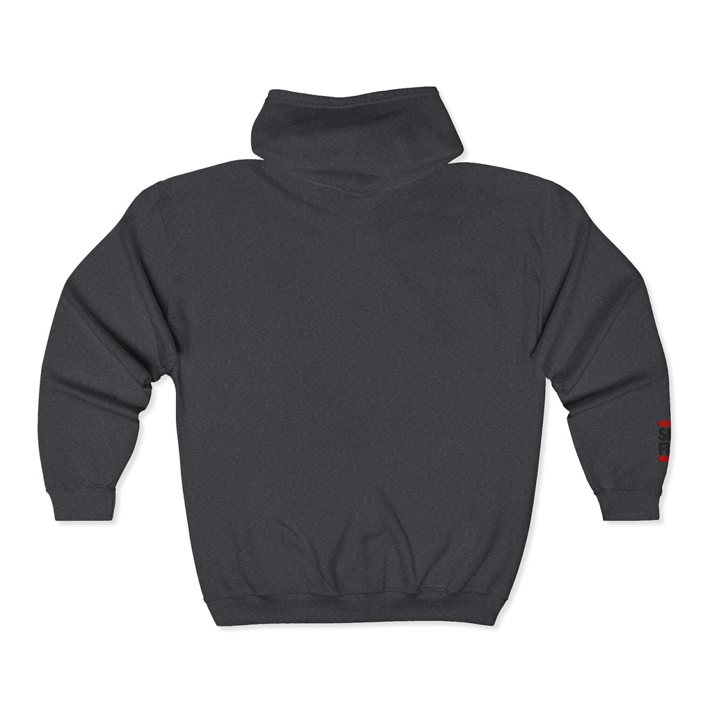 Skate Napkin Zip Hoodie — Minimal Skateboard Graphic Full-Zip Sweatshirt