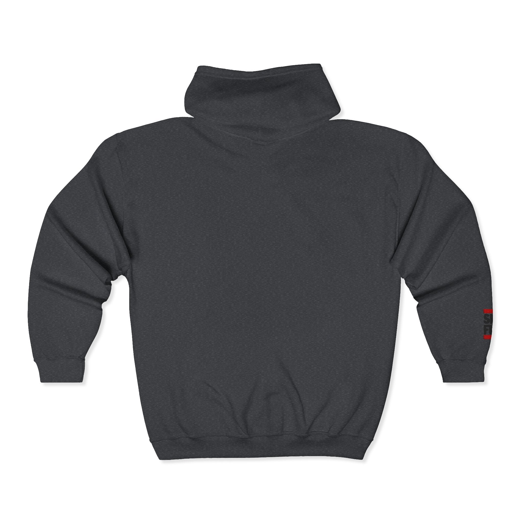 Skate Napkin Zip Hoodie — Minimal Skateboard Graphic Full-Zip Sweatshirt