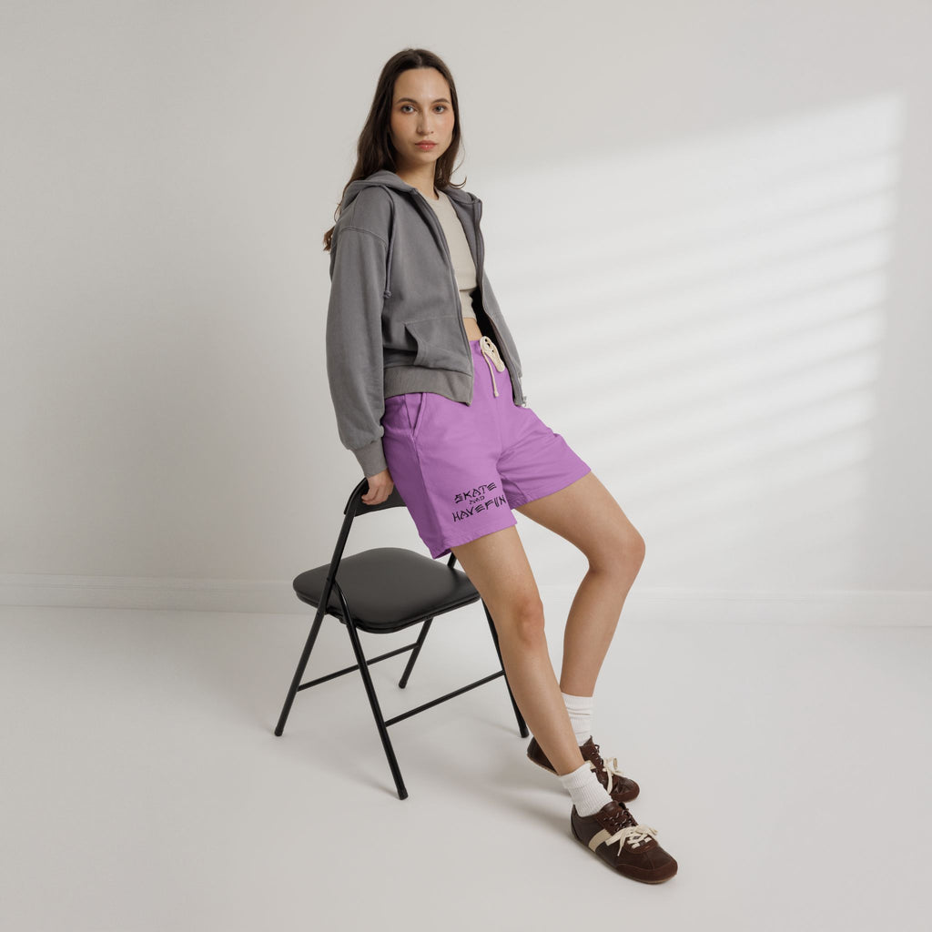 Skate and Have Fun Fleece Sweat Shorts — Garment-Dyed Lightweight Lounge Shorts