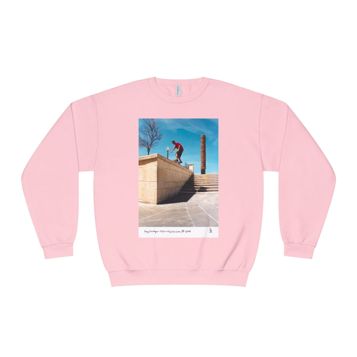 Skateboarding Photo Crewneck Sweatshirt — Urban Skateboarder Graphic
