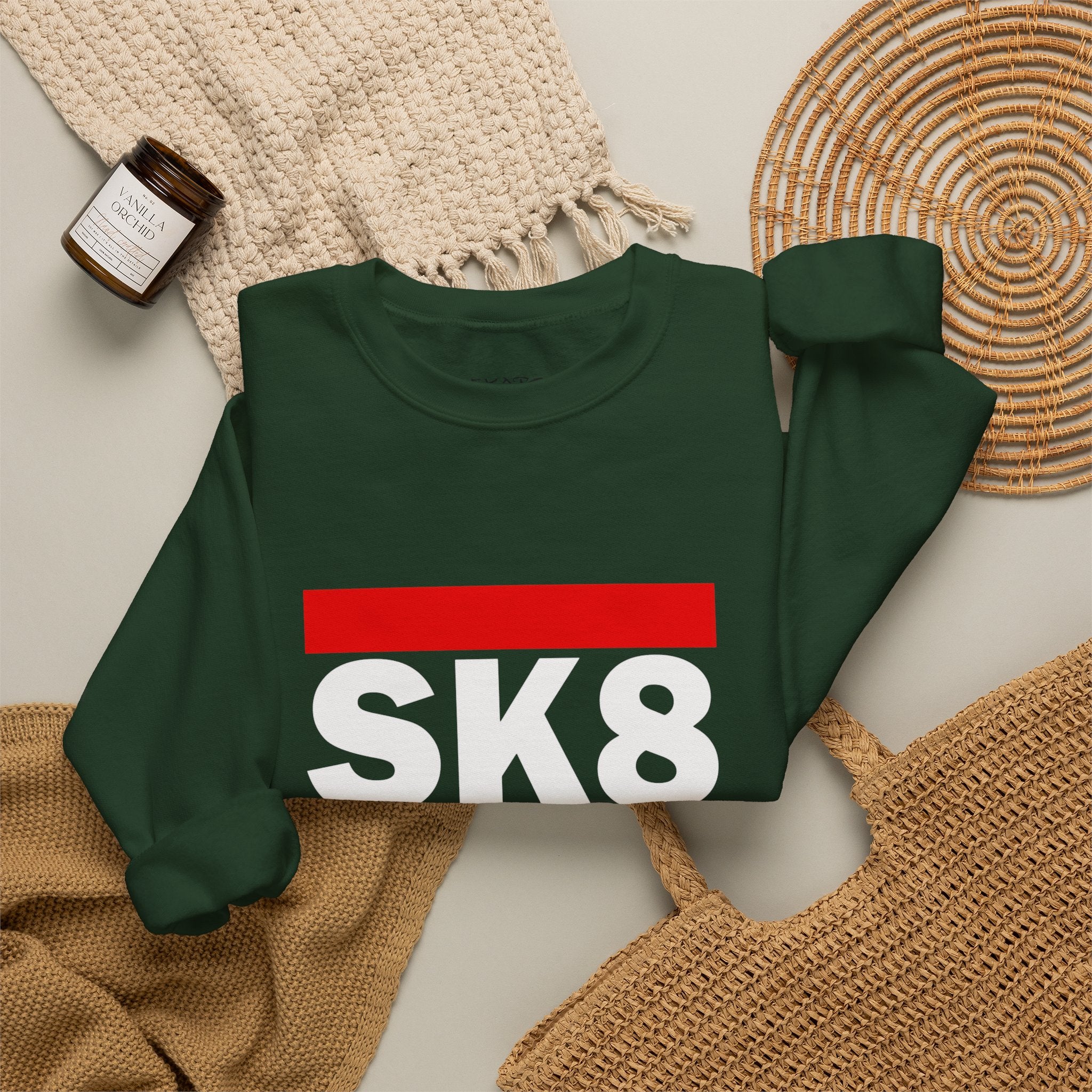 SK8 FUN Crewneck Sweatshirt — Skateboard Graphic Pullover