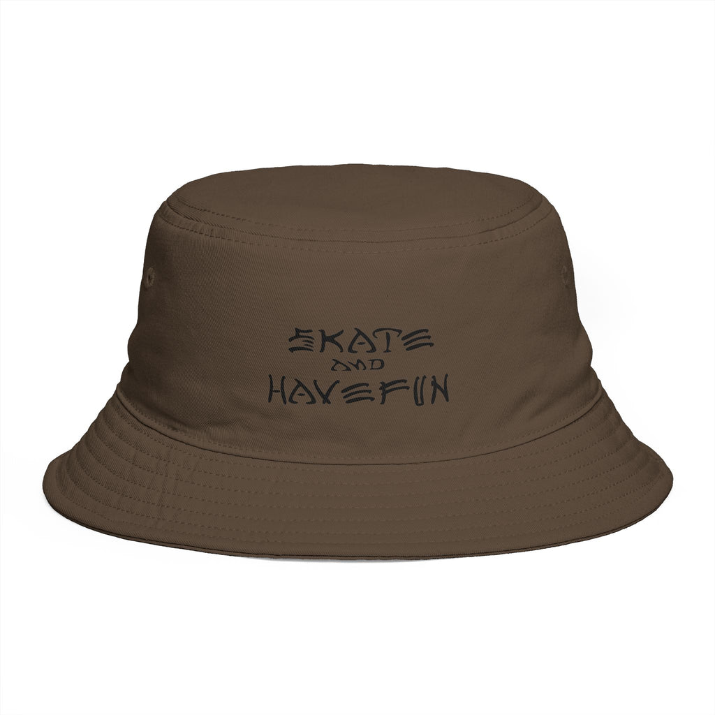 Skate and Have Fun Bucket Hat — Retro Street Skateboarder Cap