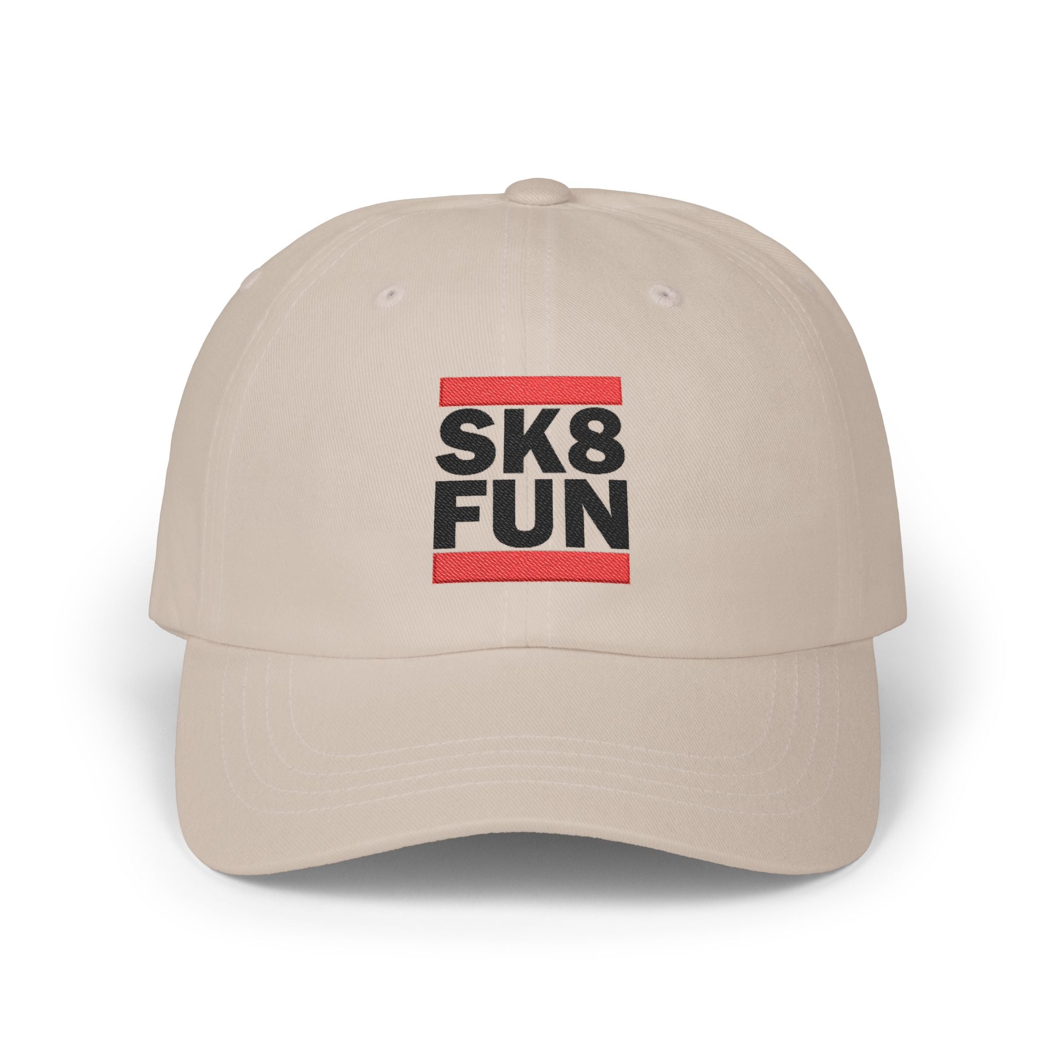 Dad Cap — SK8 FUN Skateboard Hat (Retro Block Logo)