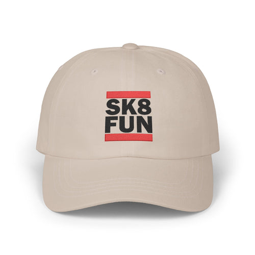 Dad Cap — SK8 FUN Skateboard Hat (Retro Block Logo)