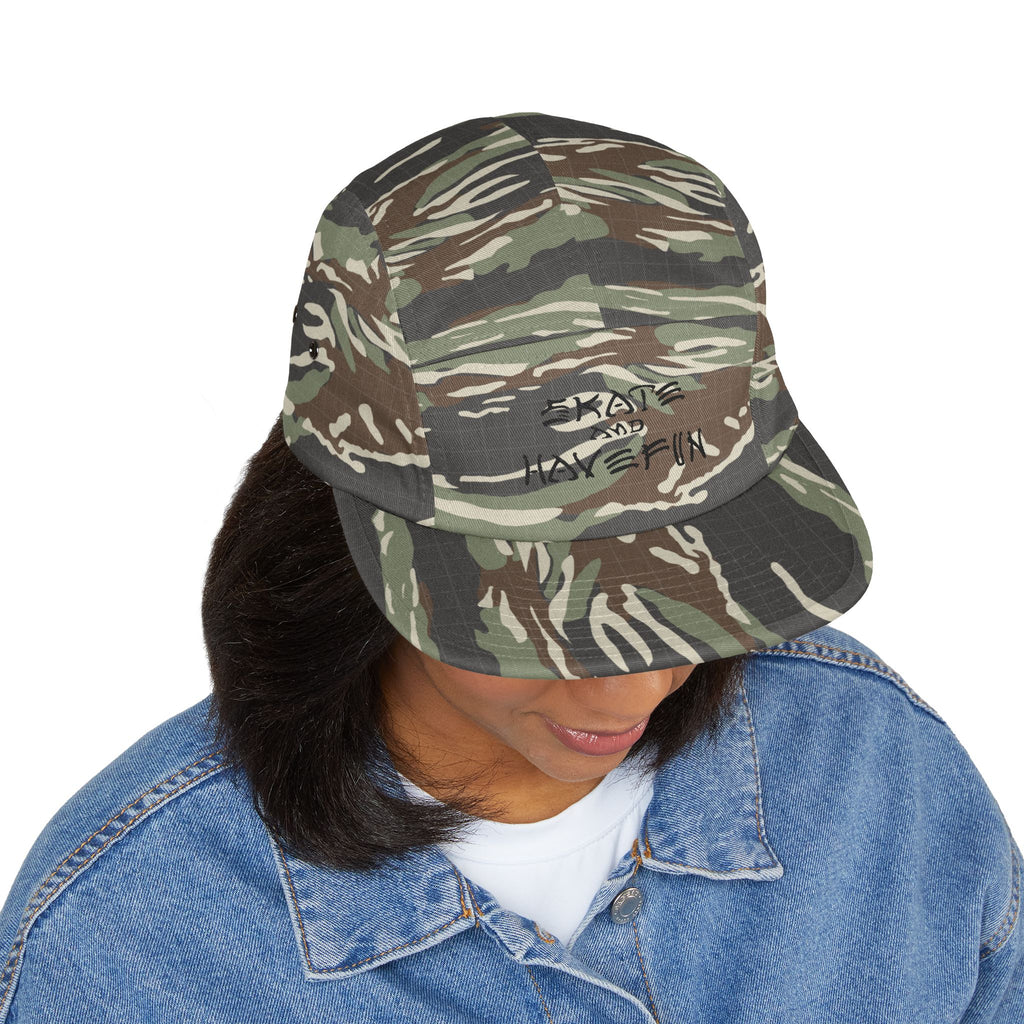 Skate and Have Fun Embroidered 5-Panel Cap