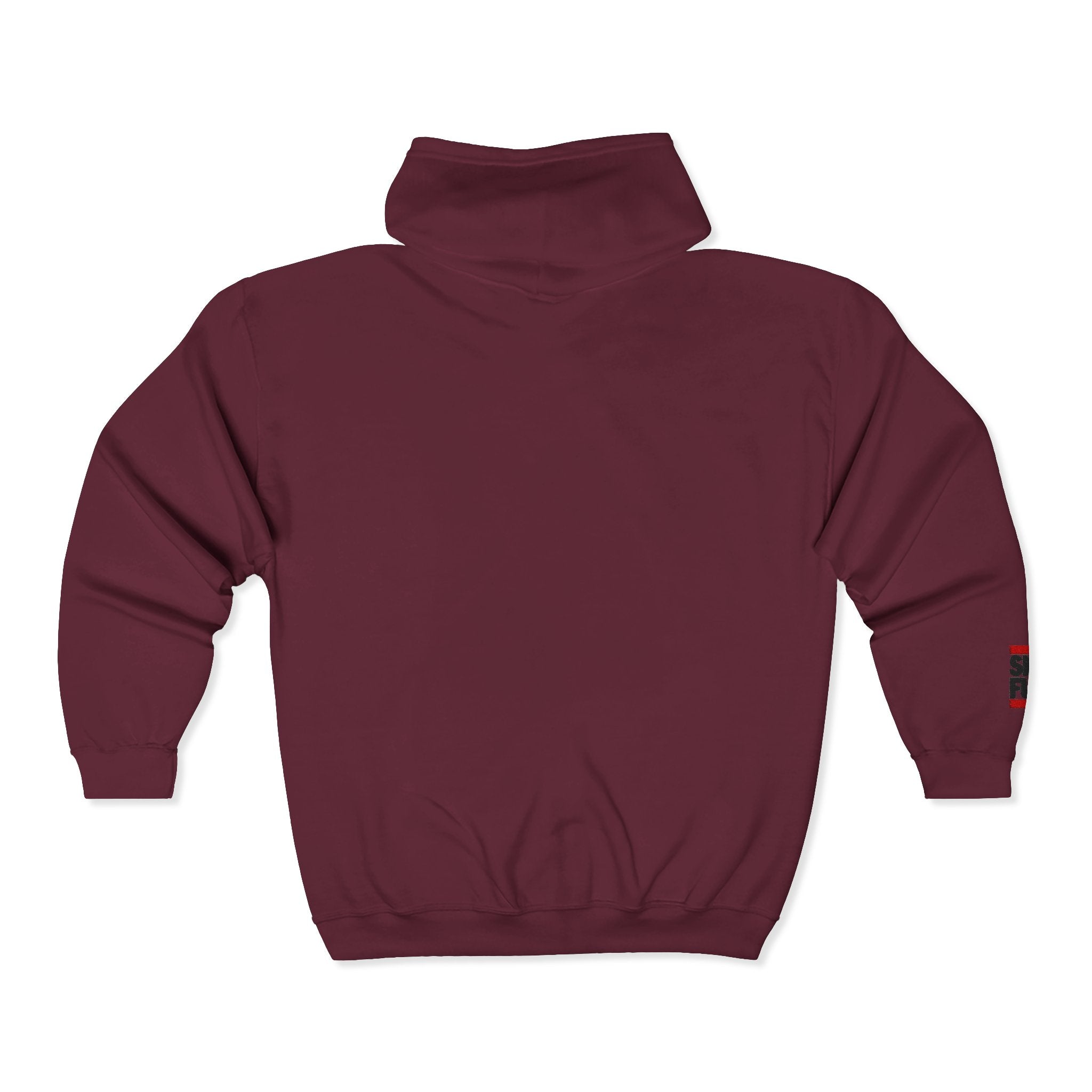 Skate Napkin Zip Hoodie — Minimal Skateboard Graphic Full-Zip Sweatshirt