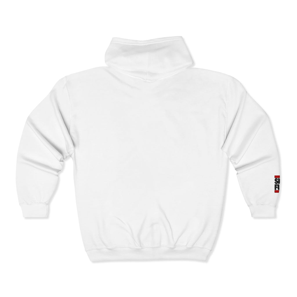 Skate Napkin Zip Hoodie — Minimal Skateboard Graphic Full-Zip Sweatshirt