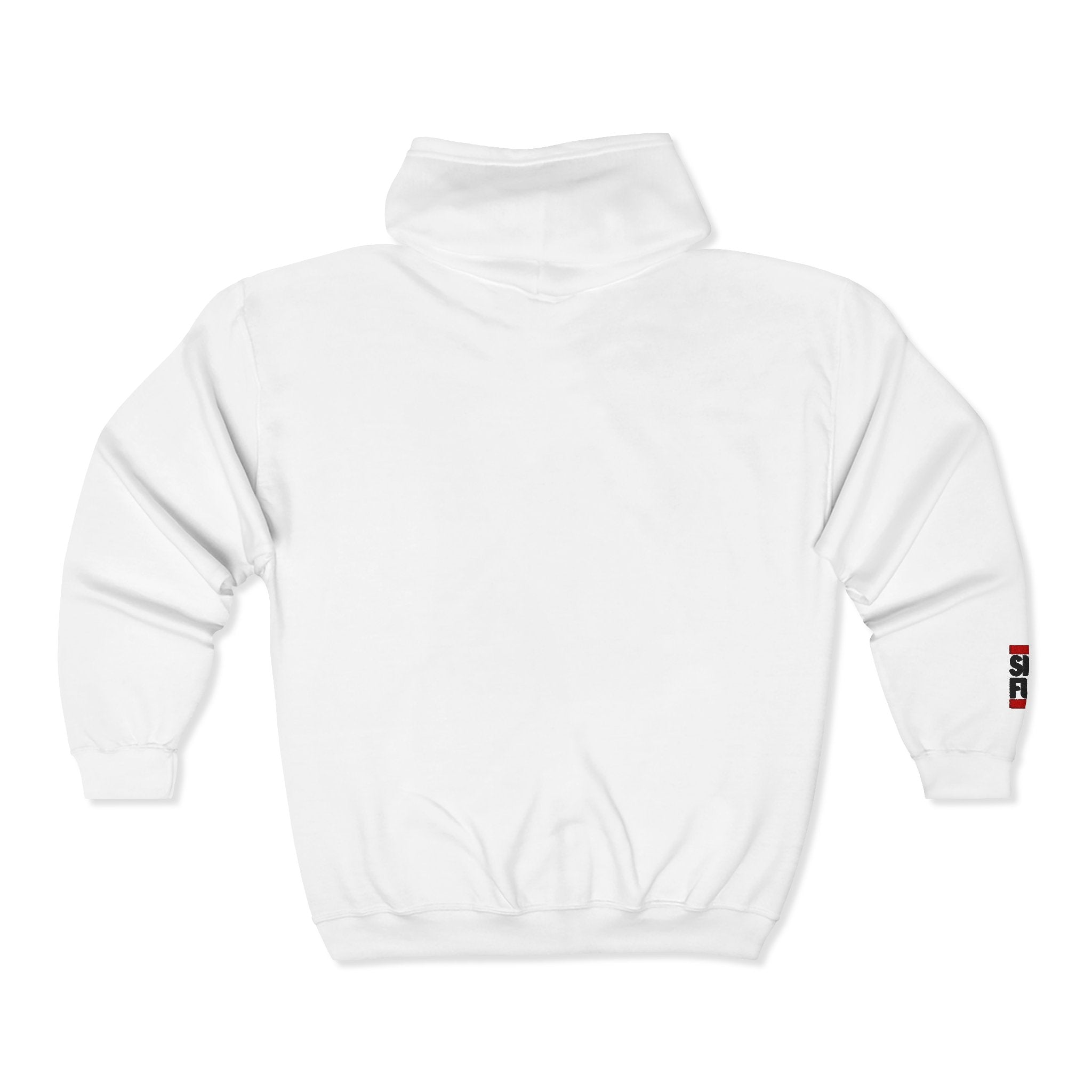 Skate Napkin Zip Hoodie — Minimal Skateboard Graphic Full-Zip Sweatshirt