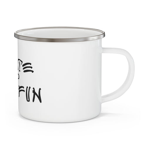 Enamel Camping Mug — "Skate and Have Fun" Retro Skateboard Coffee Cup