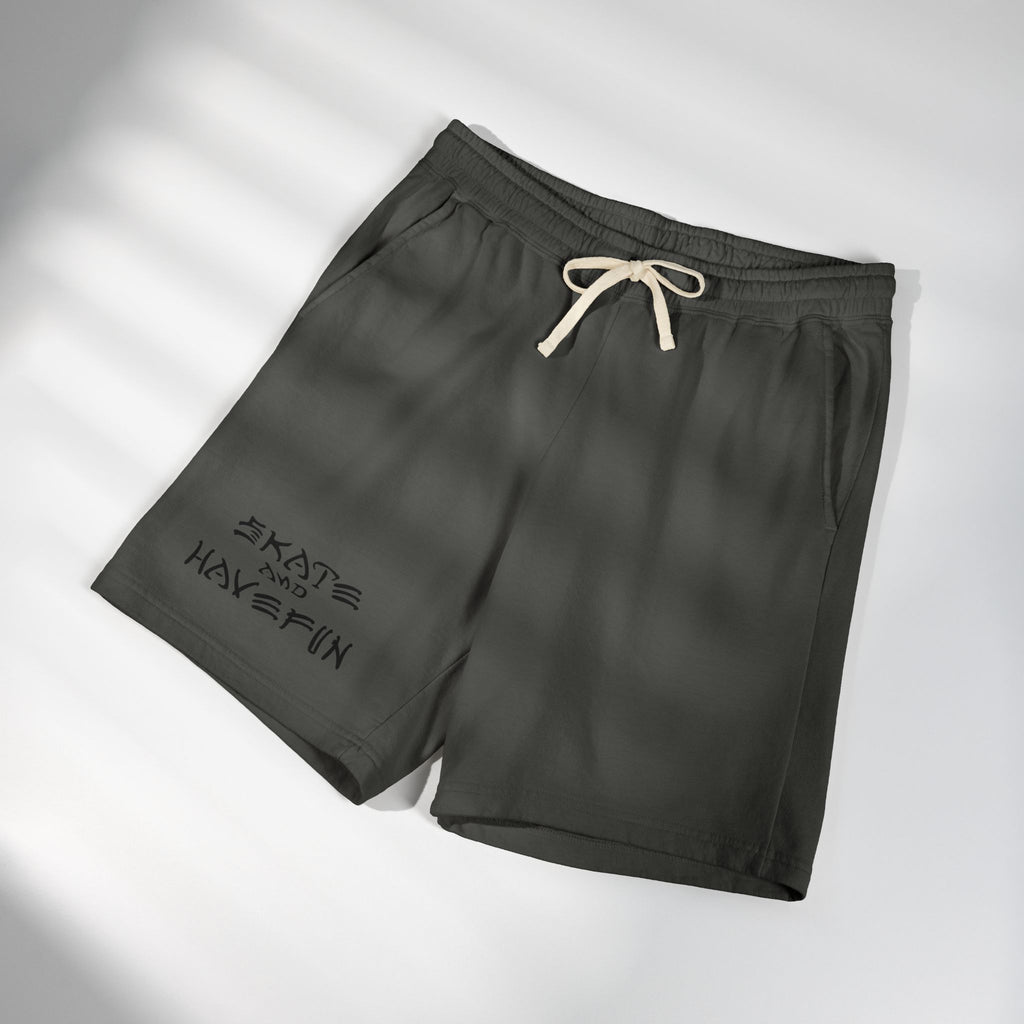 Skate and Have Fun Fleece Sweat Shorts — Garment-Dyed Lightweight Lounge Shorts