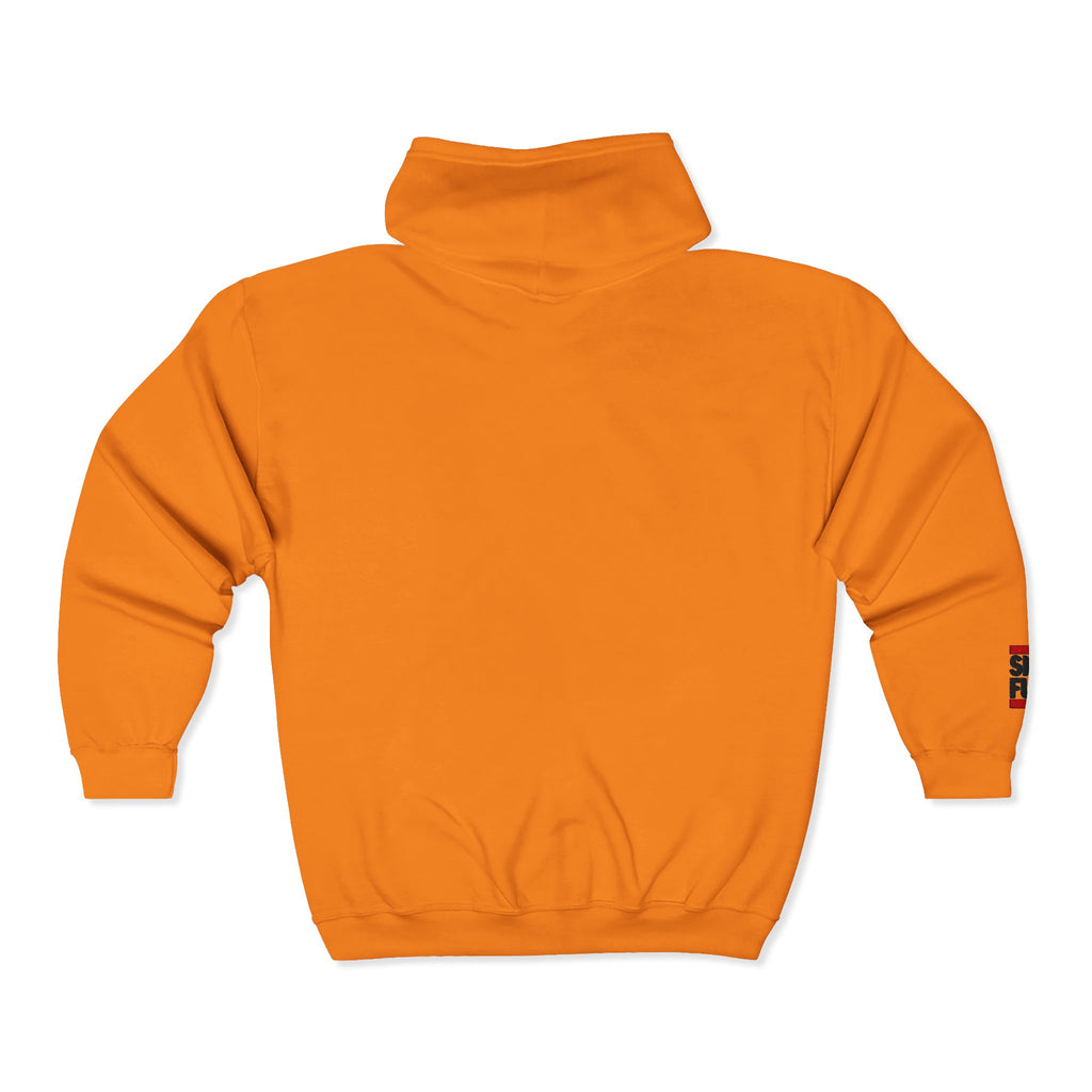 Skate Napkin Zip Hoodie — Minimal Skateboard Graphic Full-Zip Sweatshirt