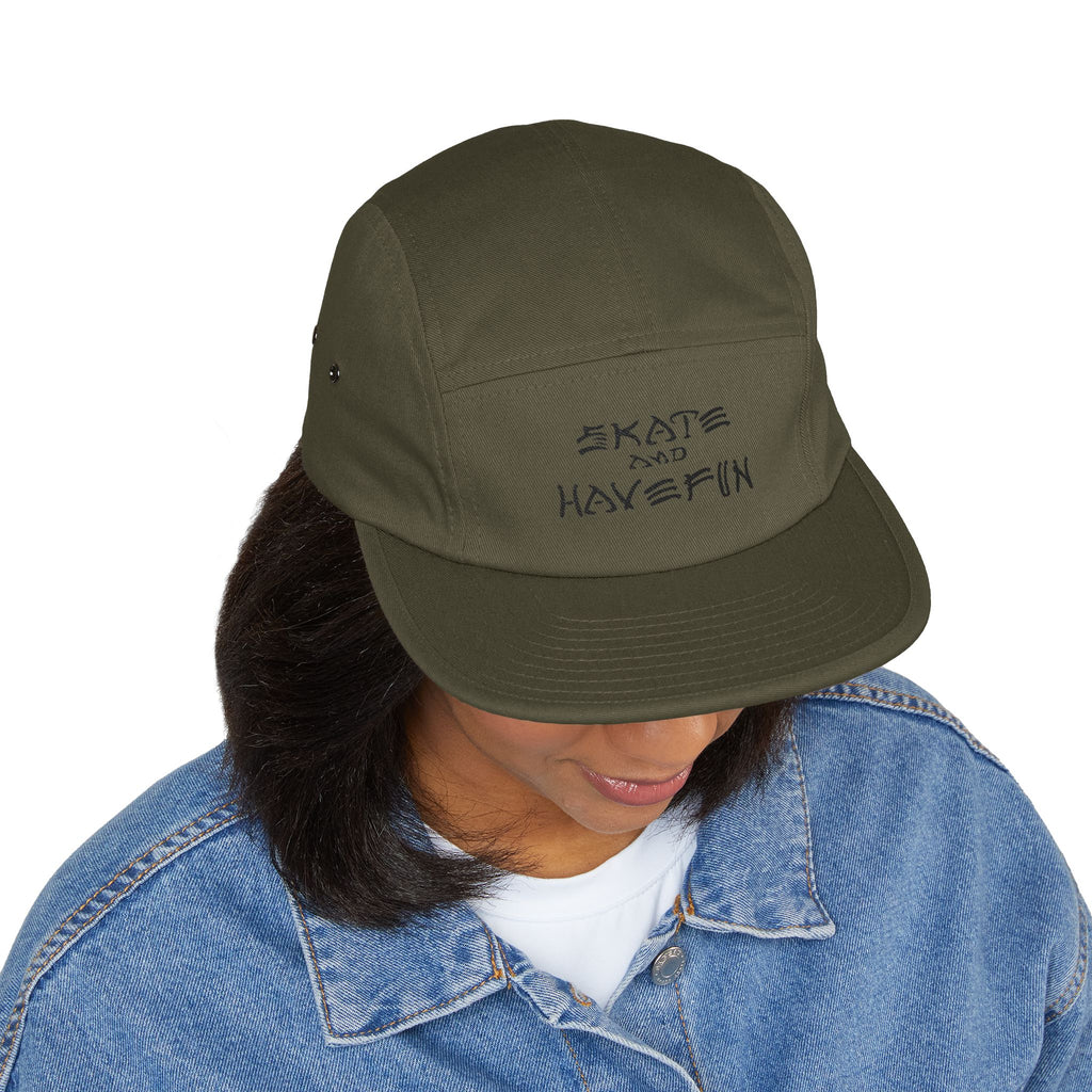 Skate and Have Fun Embroidered 5-Panel Cap