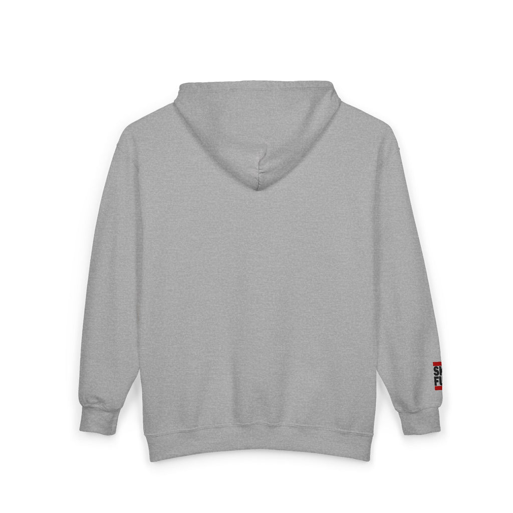 Skate Napkin Zip Hoodie — Minimal Skateboard Graphic Full-Zip Sweatshirt