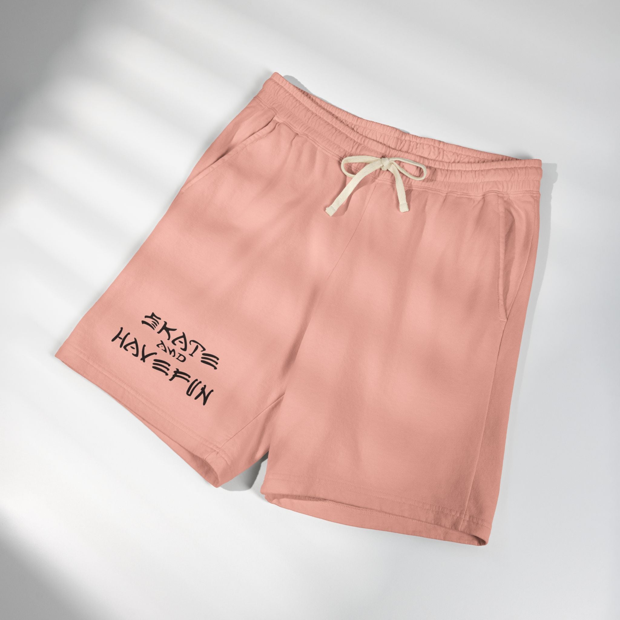 Skate and Have Fun Fleece Sweat Shorts — Garment-Dyed Lightweight Lounge Shorts