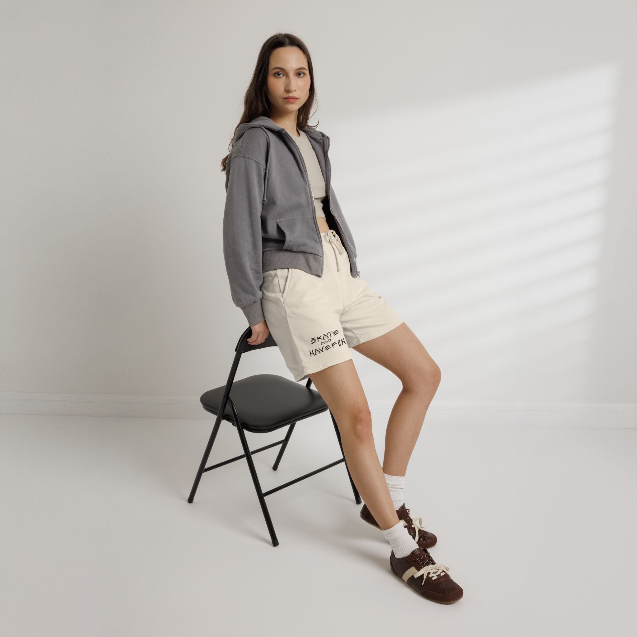 Skate and Have Fun Fleece Sweat Shorts — Garment-Dyed Lightweight Lounge Shorts